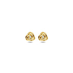 Ohrstecker Zirkonia 6 mm 14K Gelbgold