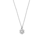 collier zirkonia 41 - 43 - 45 cm zilver gerhodineerd