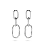 Ohrhänger Zirkonia 30 mm Silber rhodiniert
