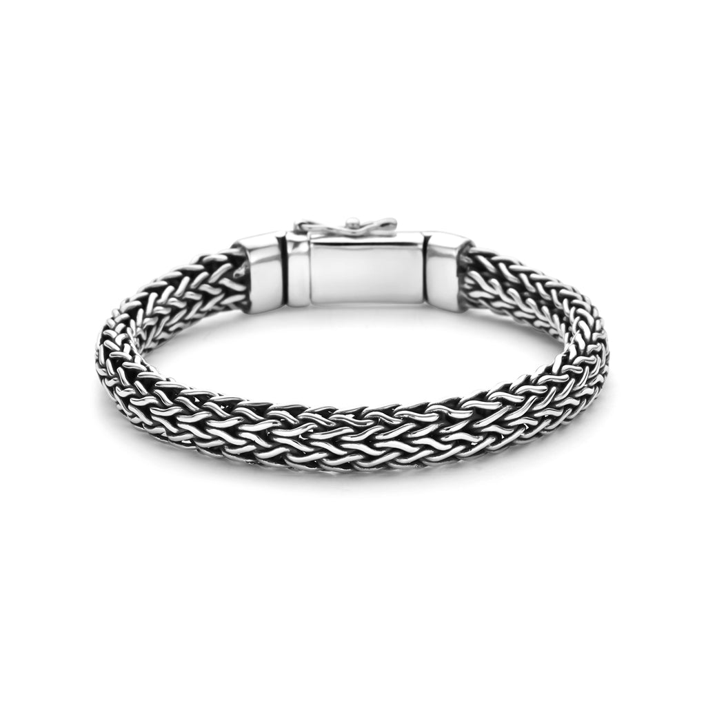Armband Oxi Fuchsschwanz 9 mm 21 cm Silber oxidiert