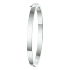 Armreif Scharnier 5 mm Flachrohr silber rhodiniert