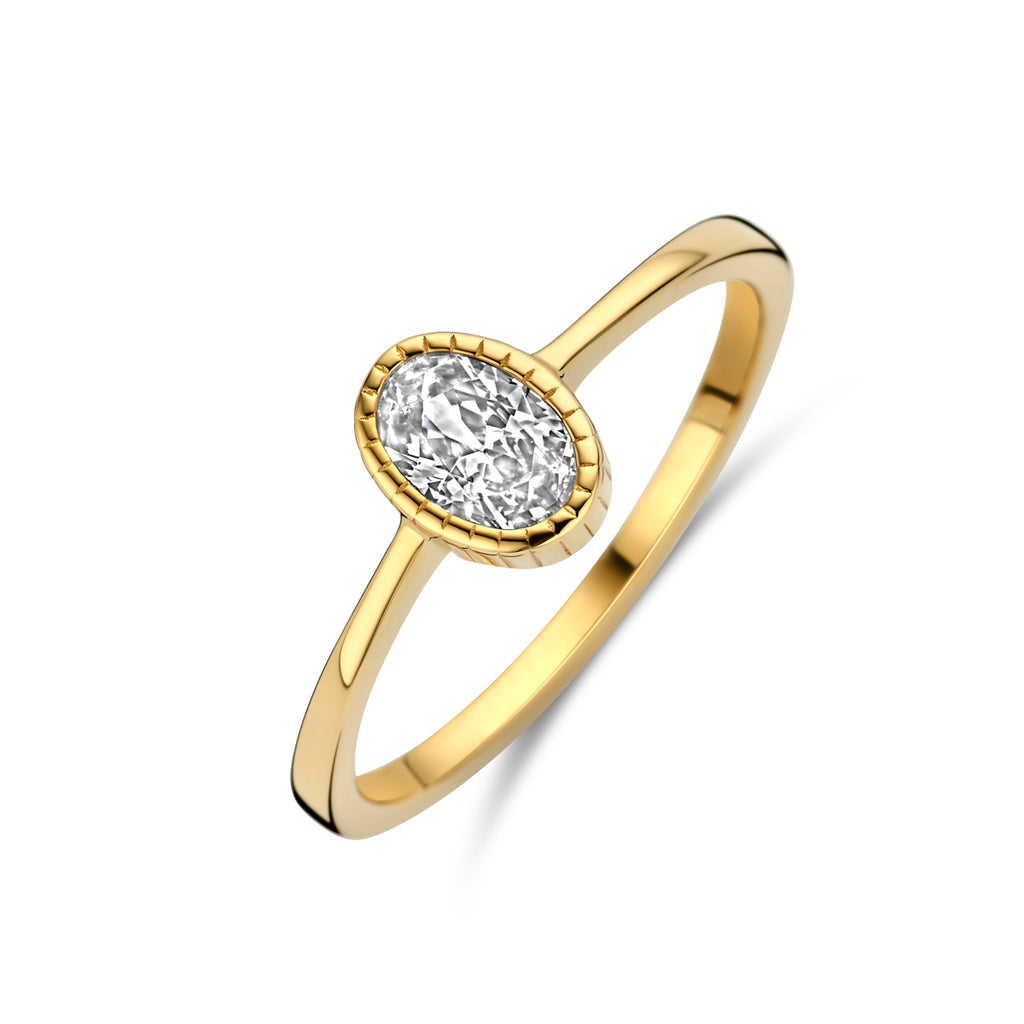Ring Zirkonia 14K Gelbgold