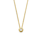 collier zirkonia 41 - 43 - 45 cm 14K geelgoud