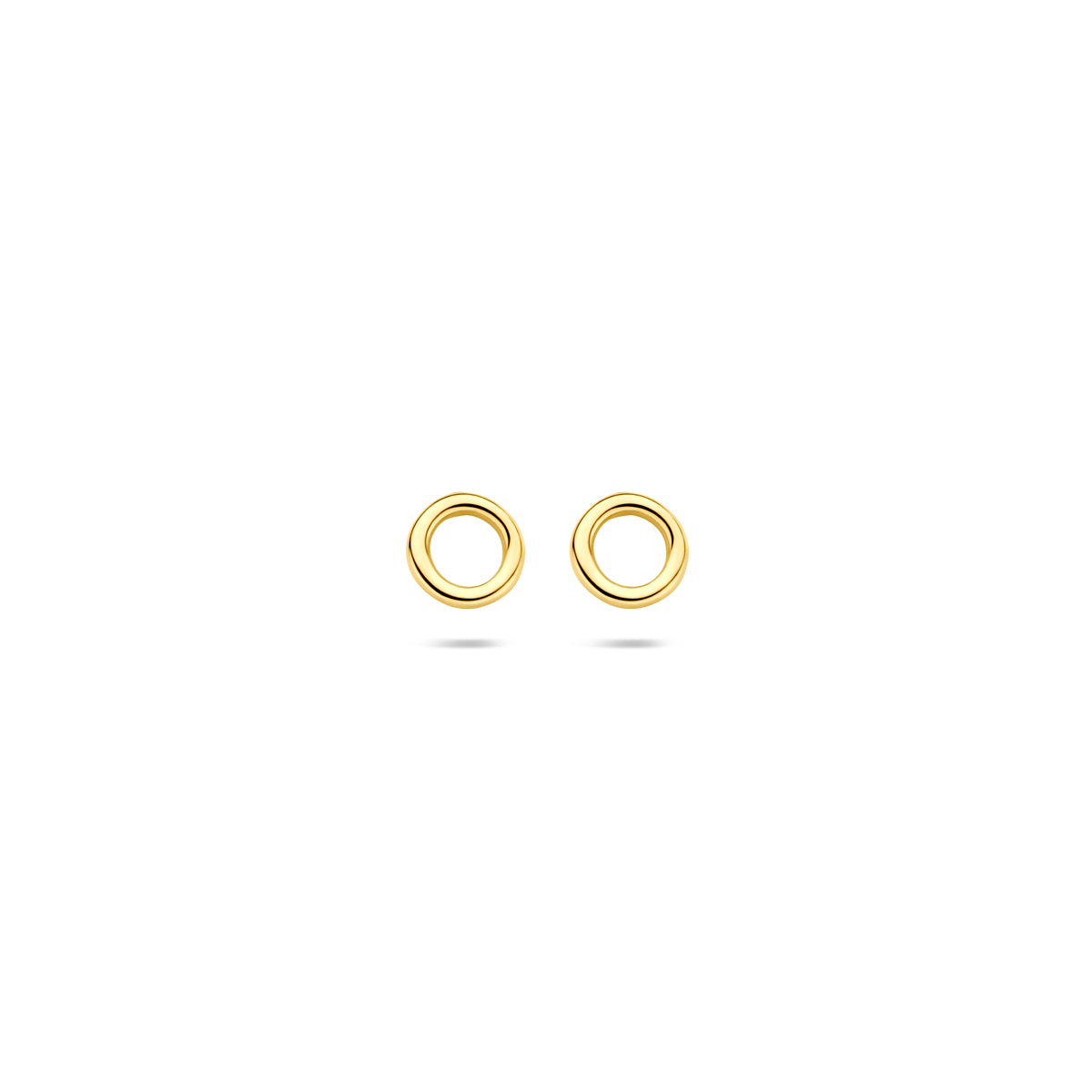 oorknoppen rondje 4 mm 14K geelgoud