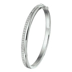 Armreif Scharnier Zirkonia 5,5 x 58,5 mm Silber rhodiniert