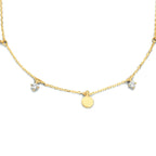 Halskette runder Zirkonia 40 - 42 - 44 cm 14K Gelbgold