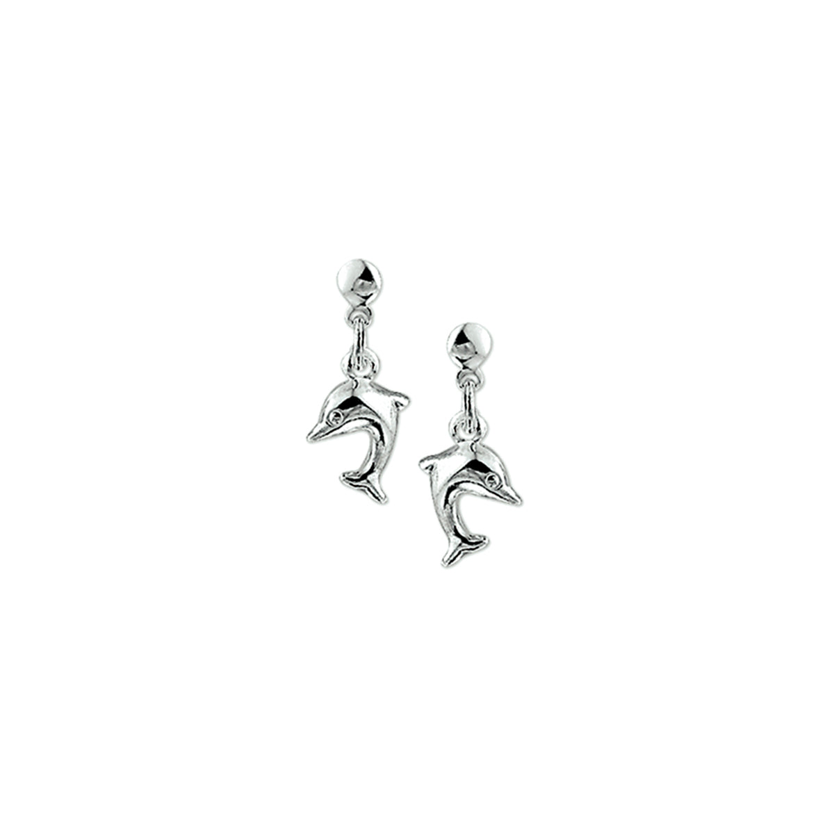 Ohrringe Delphin Silber rhodiniert
