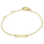 Gravur Armbandplatte 3 mm 11 - 12 - 13 cm 14K Gelbgold