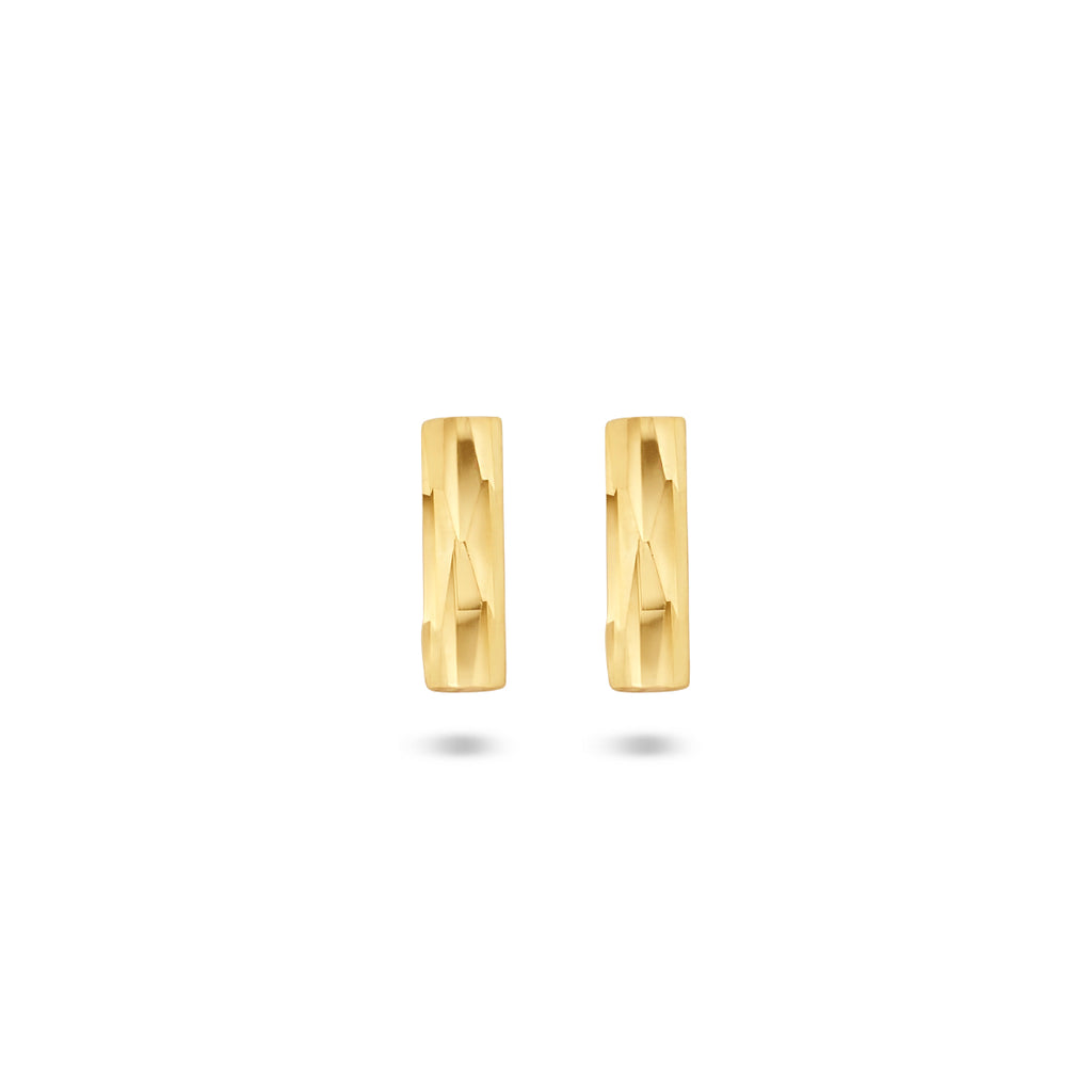 Ohrstecker, diamantiertes 14K Gelbgold