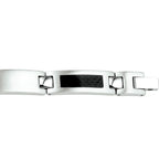 Armband Carbon Poly/matt 9 mm 21 cm Edelstahl