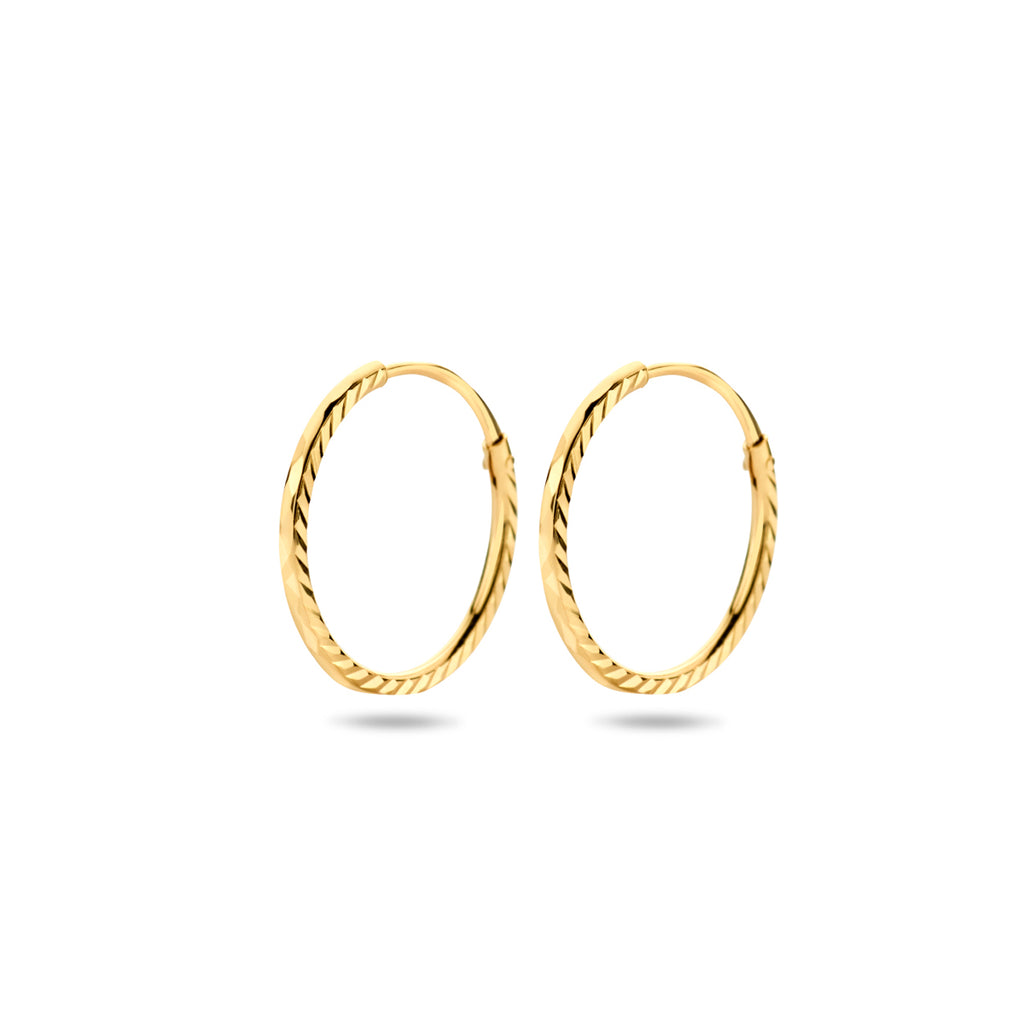 Ohrringe aus 14-karätigem Gelbgold mit Diamanten