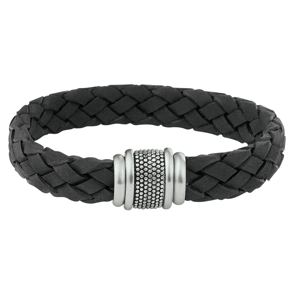 armband leer edelstaal