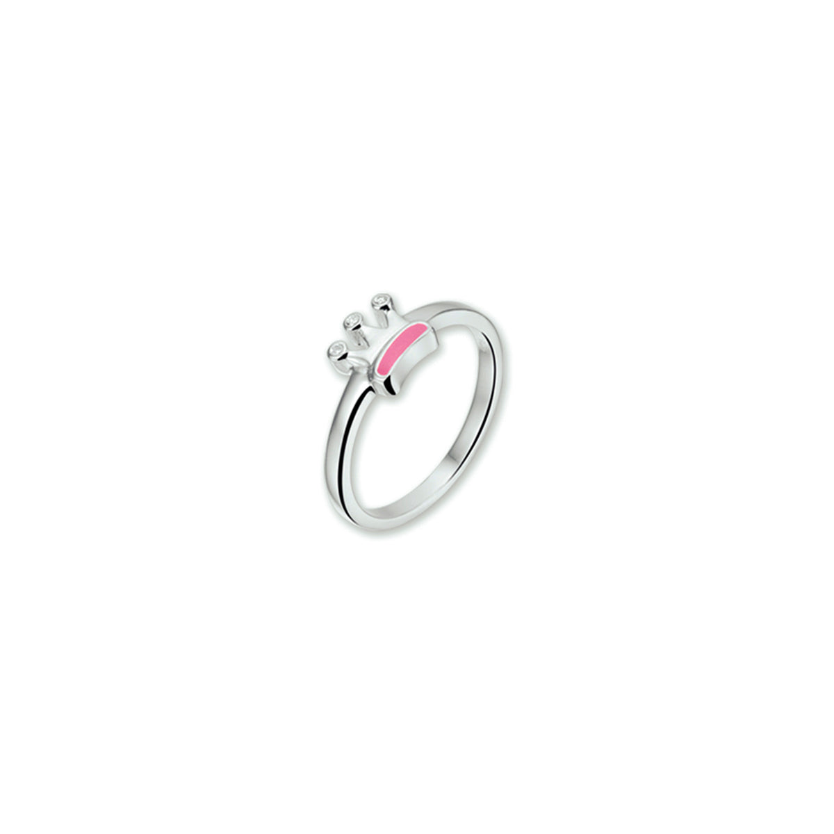Ring Krone Emaille Silber rhodiniert