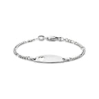 Gravurarmband Herz 11 - 13 cm Silber weiß