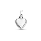 urnhanger hart bolletjes 14 mm zilver gerhodineerd