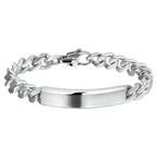 graveerarmband gourmet poli/mat plaat 11 mm 21 cm edelstaal