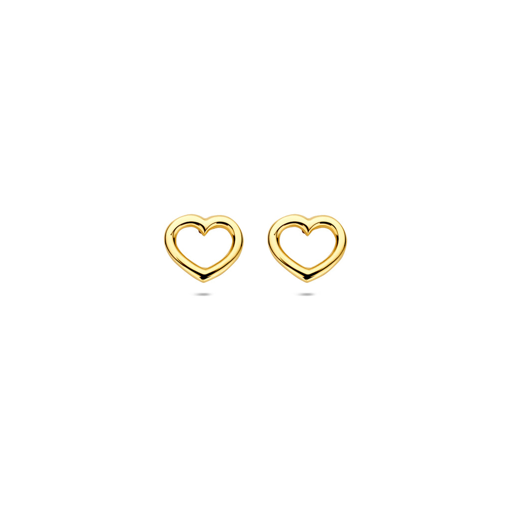 Ohrstecker Herz 14K Gelbgold