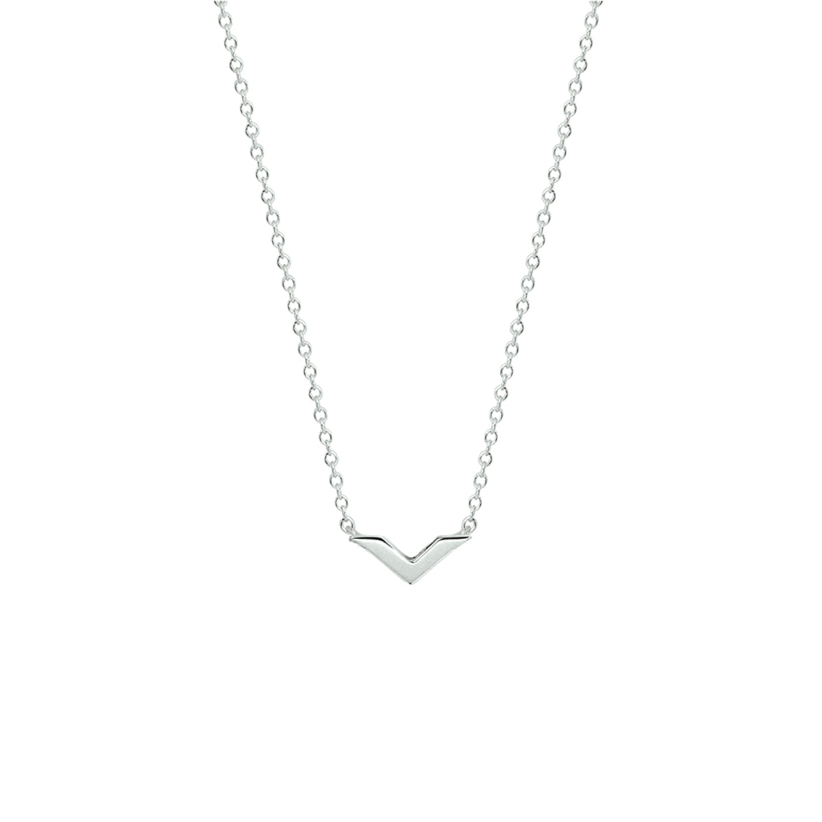 Halskette v 40 + 4 cm Silber rhodiniert