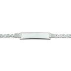 graveerarmband valkenoog plaat 6,0 mm zilver wit