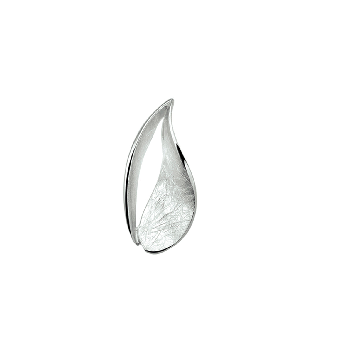 hanger gescratcht poli/mat zilver gerhodineerd