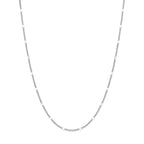 collier gourmette met tussenstuk 3,0 mm 37 + 5 cm zilver gerhodineerd