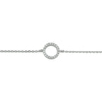 Armband Zirkonia 15,5 + 2,5 cm Silber rhodiniert