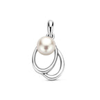 hanger parel 15,5 mm zilver gerhodineerd