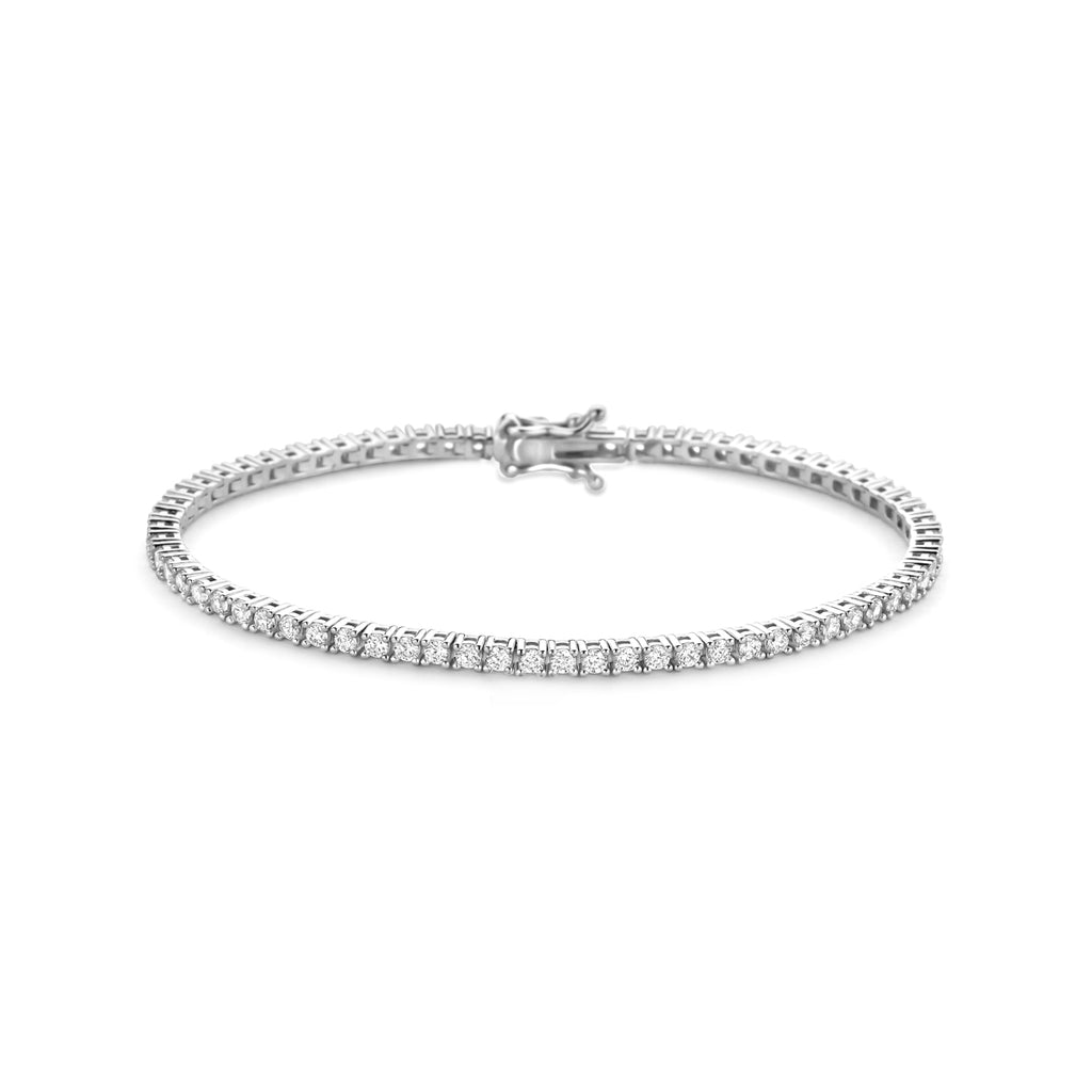 Tennisarmband Zirkonia 2,5 mm Silber rhodiniert