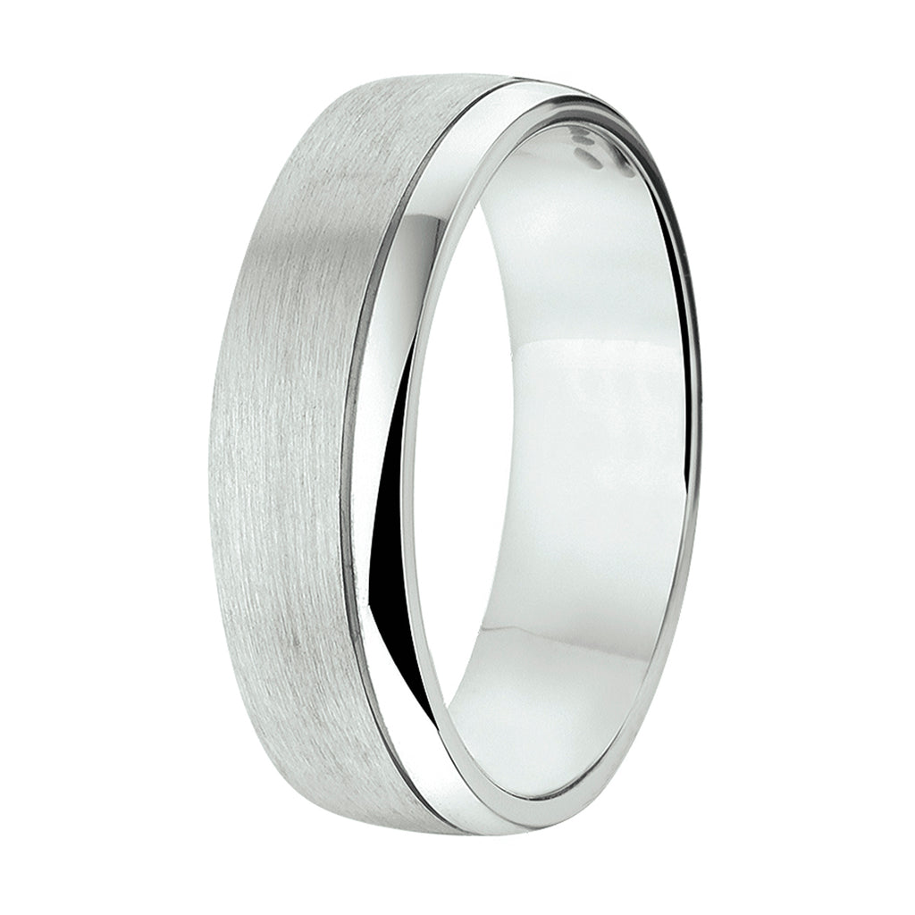 ring a206/a310/a312 - 6 mm - zonder steen zilver gerhodineerd