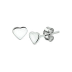oorknoppen hart zilver gerhodineerd