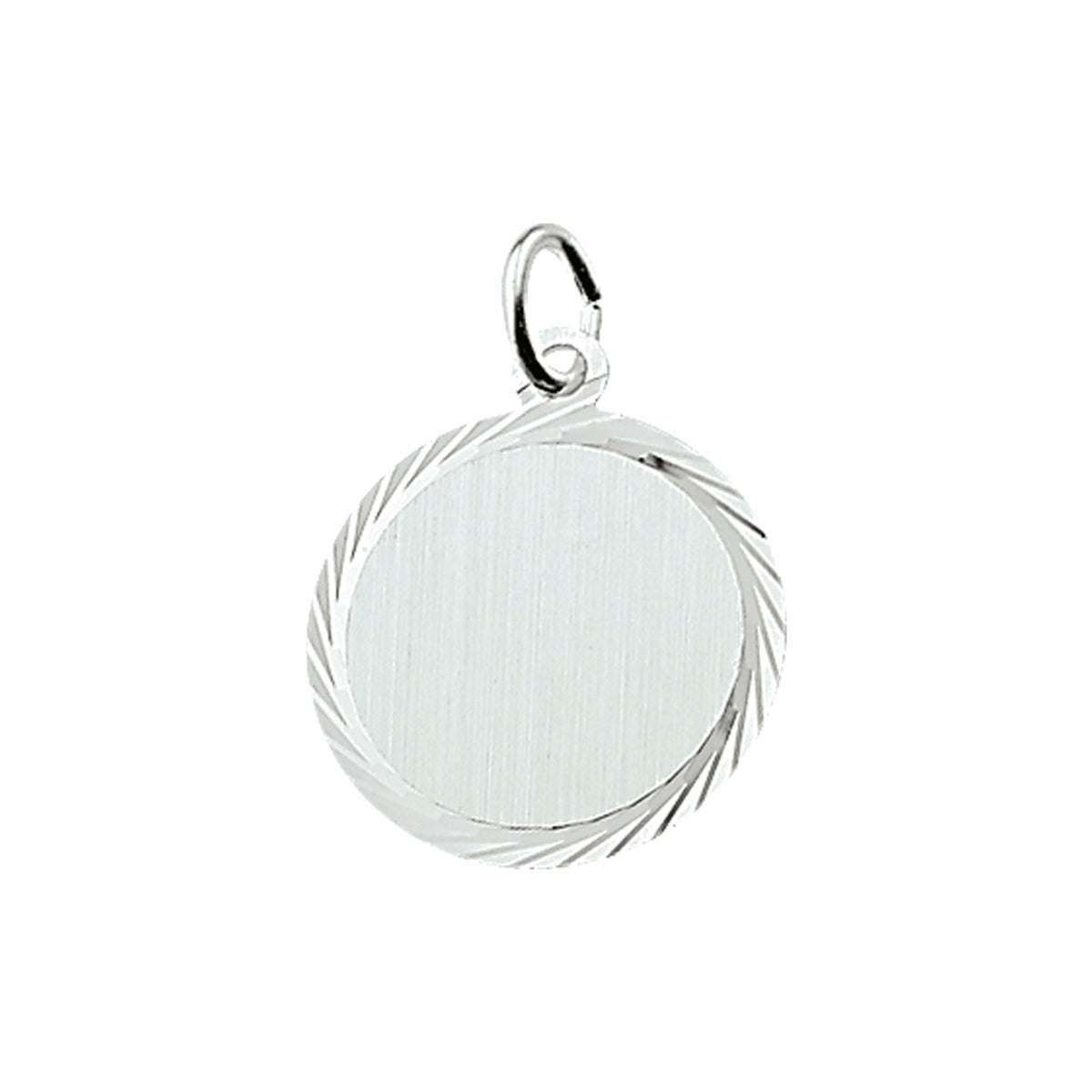 Gravuranhänger Diamant Silber Weiß
