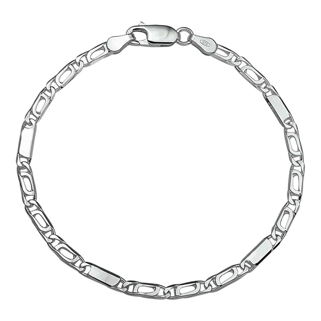 Armband Falkenauge 2,9 mm 18 cm silberweiß