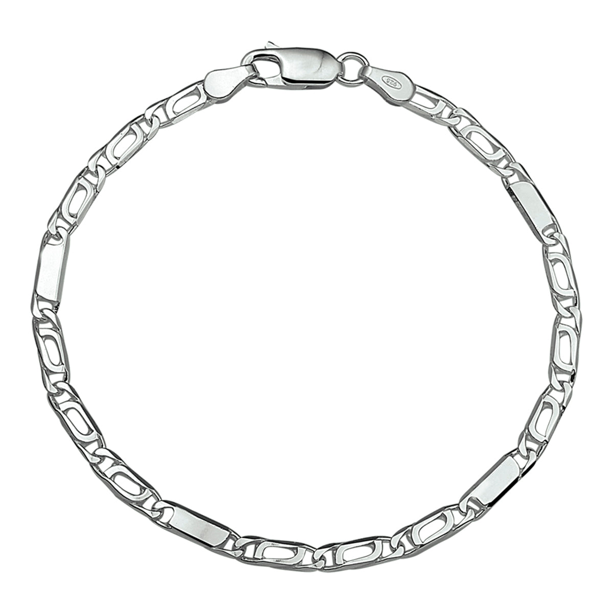 Armband Falkenauge 2,9 mm 18 cm silberweiß