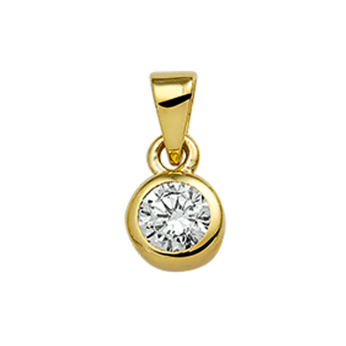 Anhänger Zirkonia 14K Gelbgold