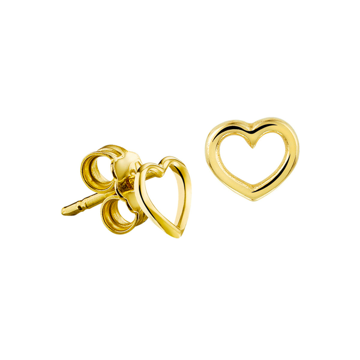 Ohrstecker Herz 14K Gelbgold