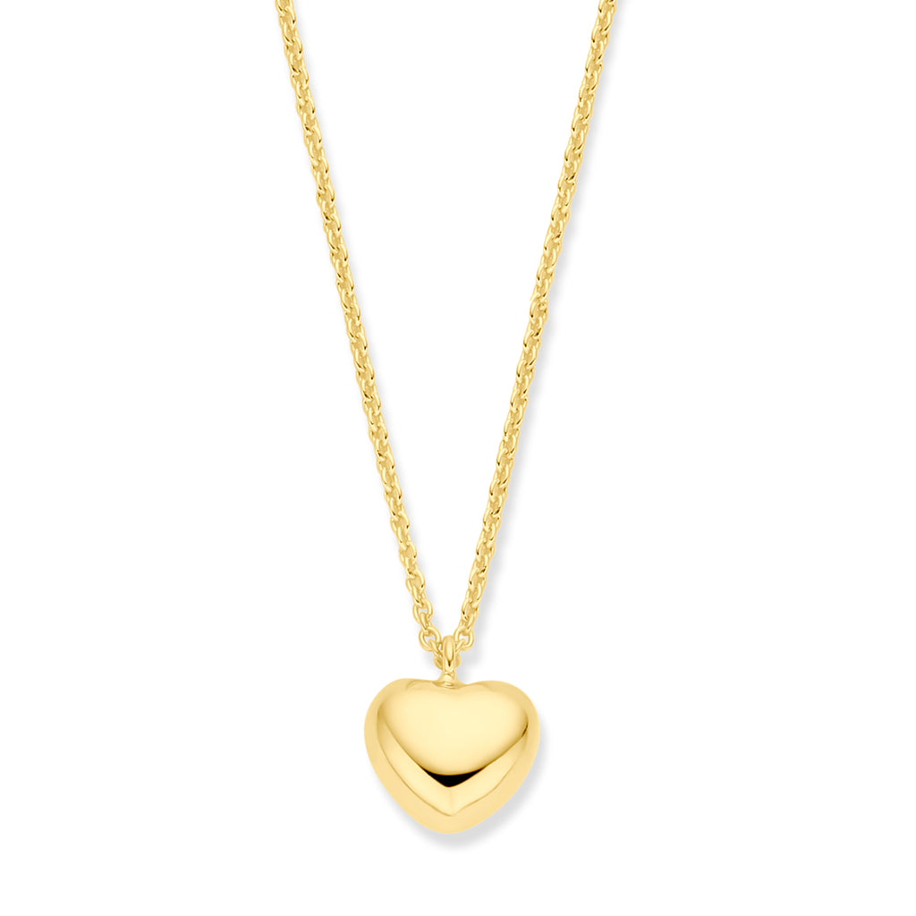 collier hart 1,5 mm 40 + 5 cm 3 micron zilver verguld (geel)