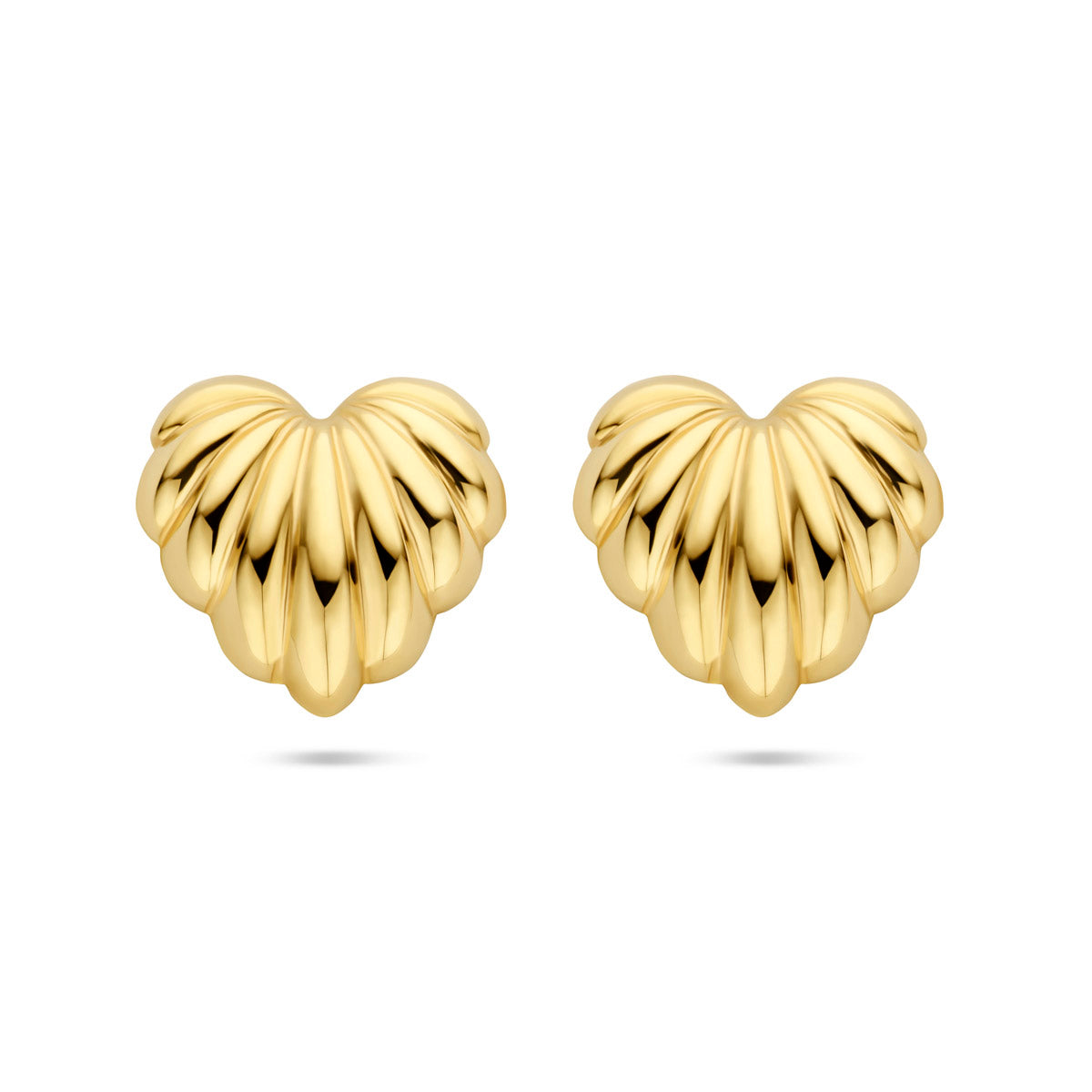 oorknoppen hartje 15 mm 14K geelgoud