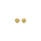 Ohrstecker Zirkonia 5 mm 14K Gelbgold