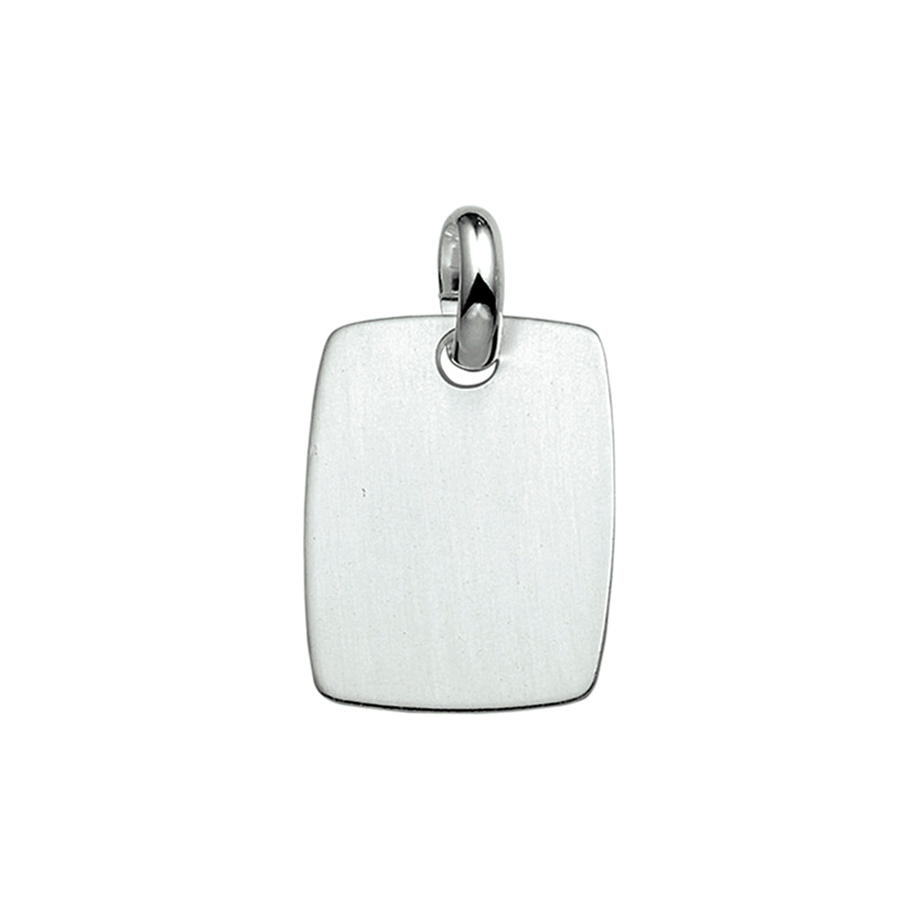 graveerhanger poli/mat zilver wit