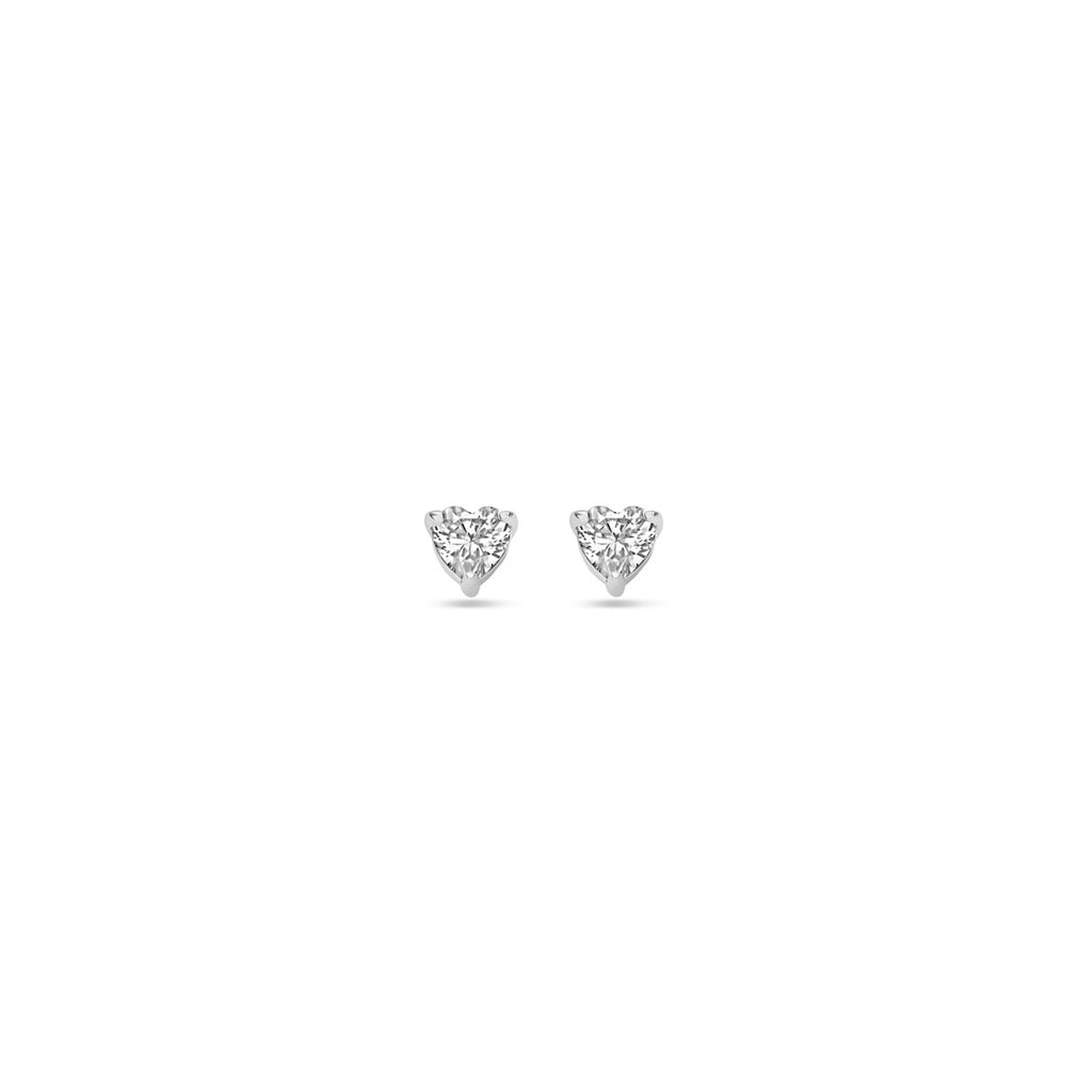 oorknoppen hartje zirkonia 3,5 mm zilver gerhodineerd
