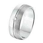 Ring A212 – 7 mm – mit CZ-Silber rhodiniert