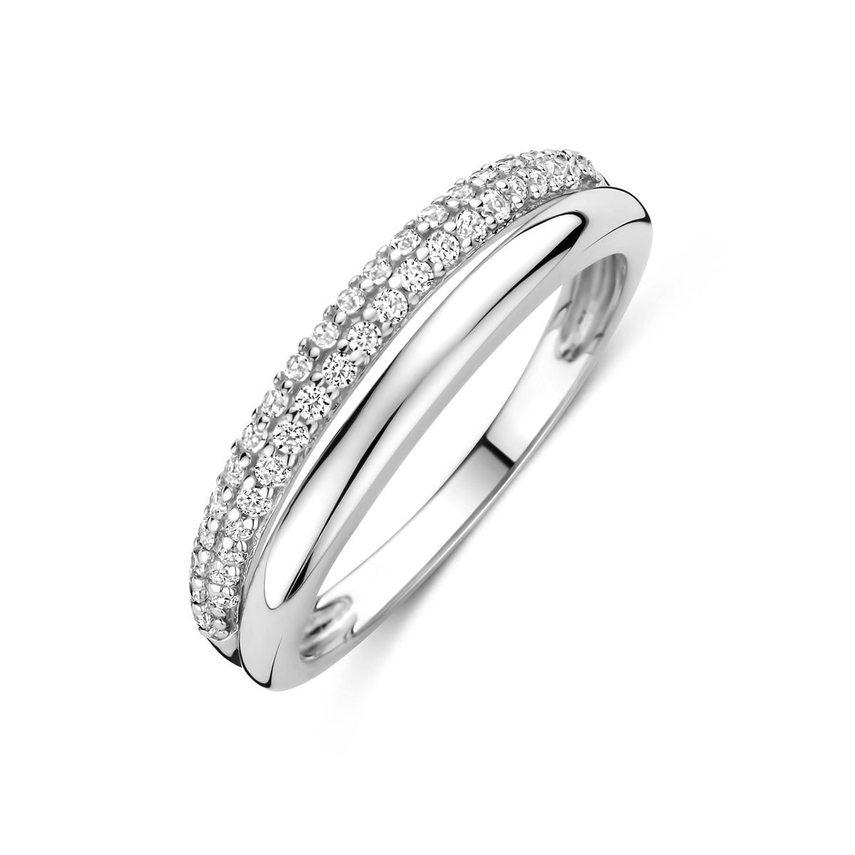 Ring Zirkonia Silber rhodiniert