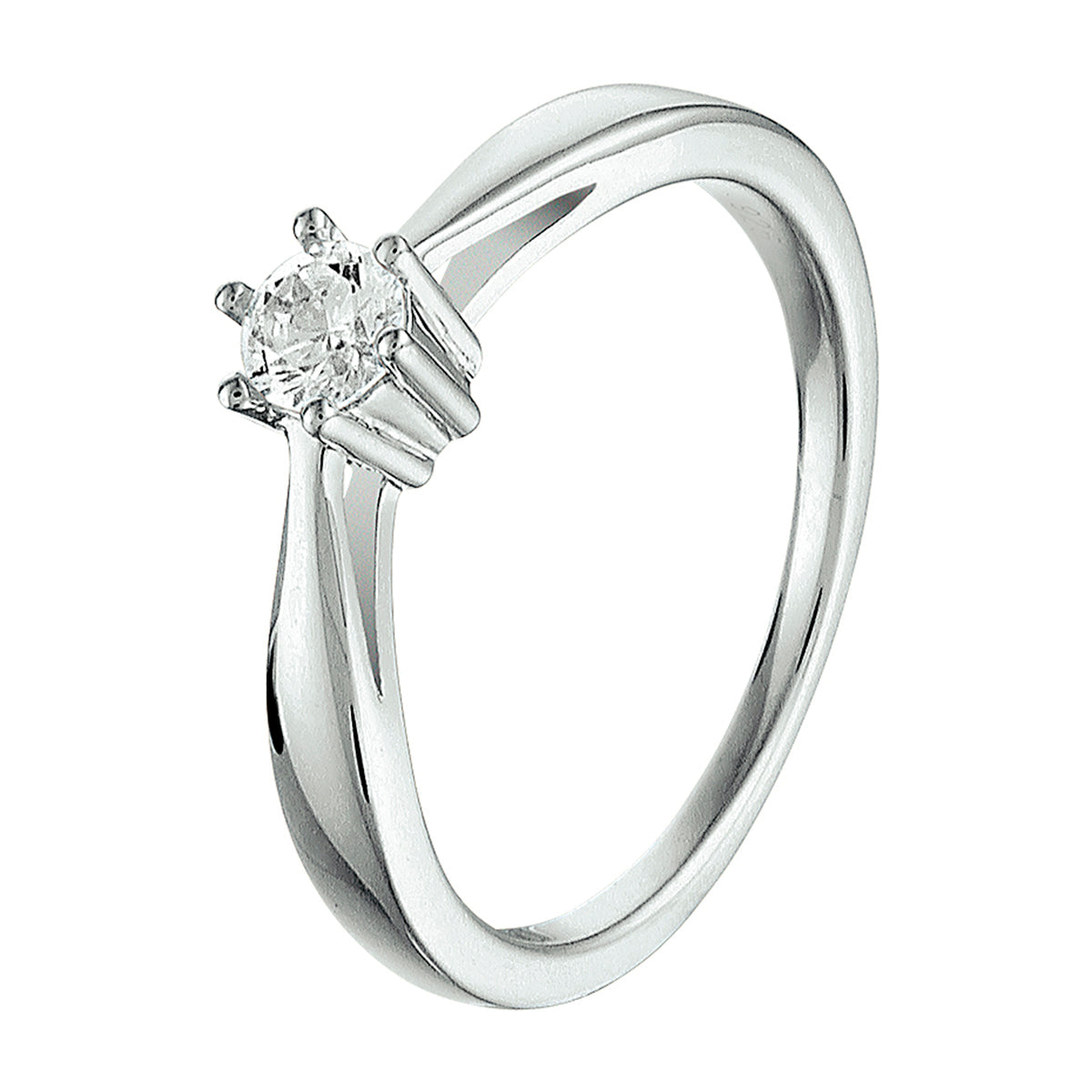 Ring Zirkonia Silber rhodiniert