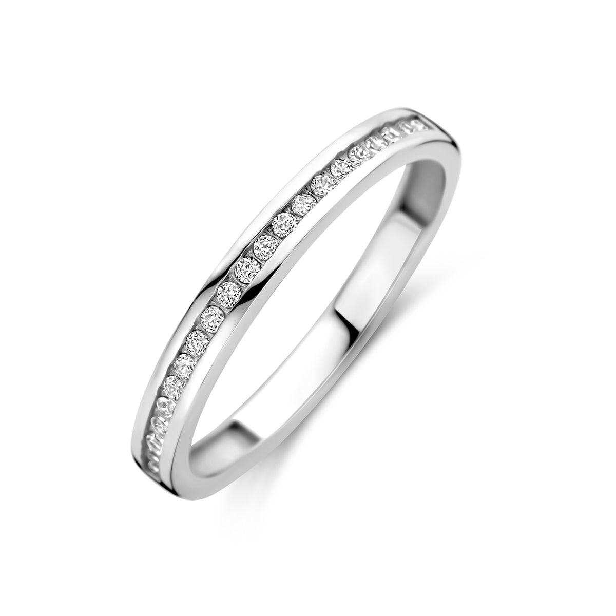 Ring Zirkonia Silber rhodiniert
