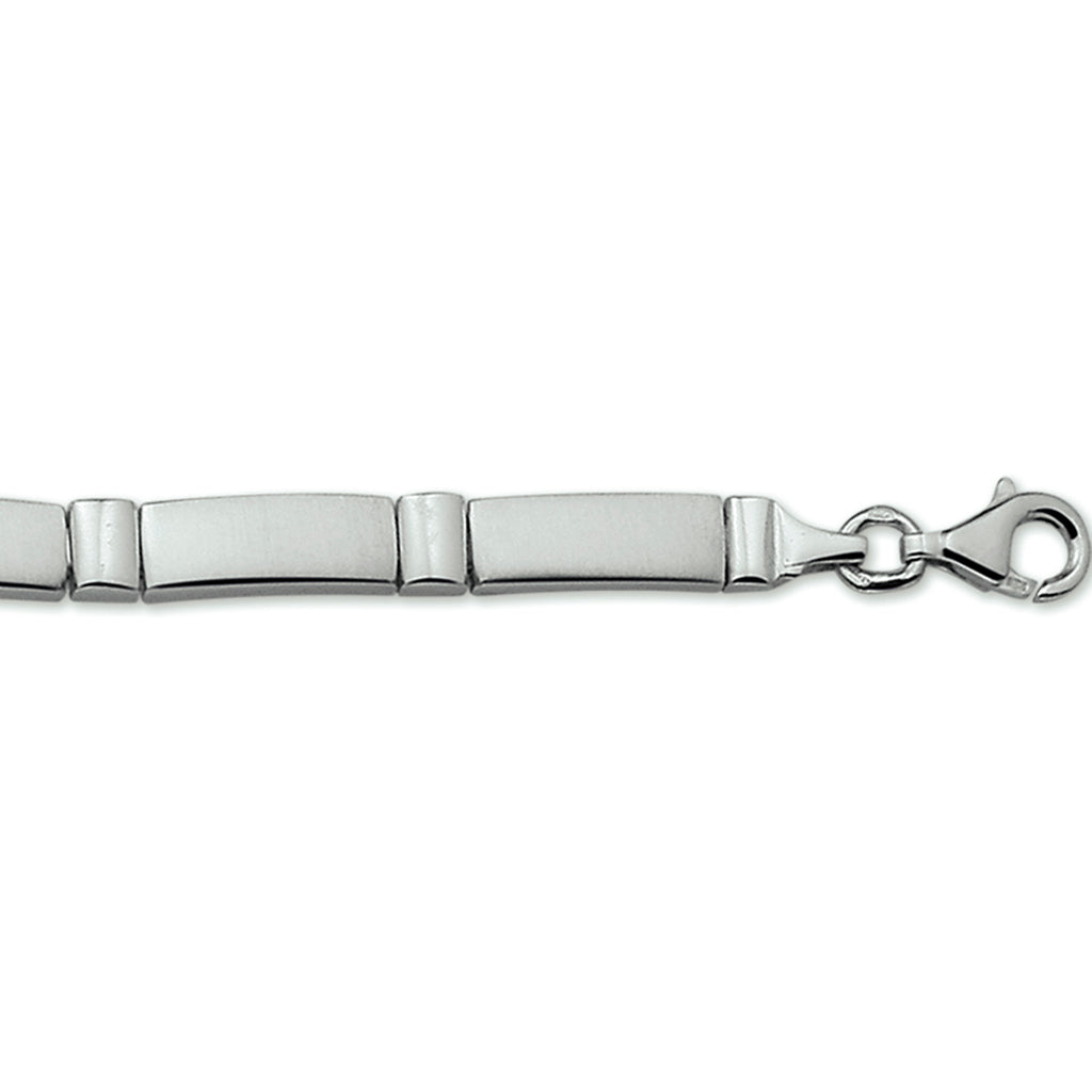 choker poli/mat 5,3 mm zilver gerhodineerd