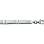 choker poli/mat 5,3 mm zilver gerhodineerd