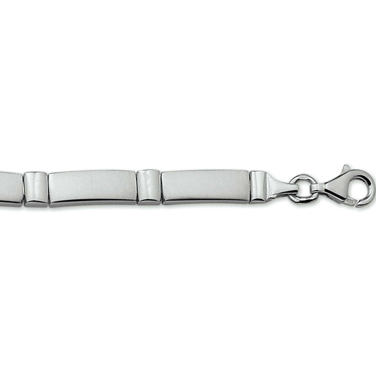 Halsband poly/matt 5,3 mm Silber rhodiniert