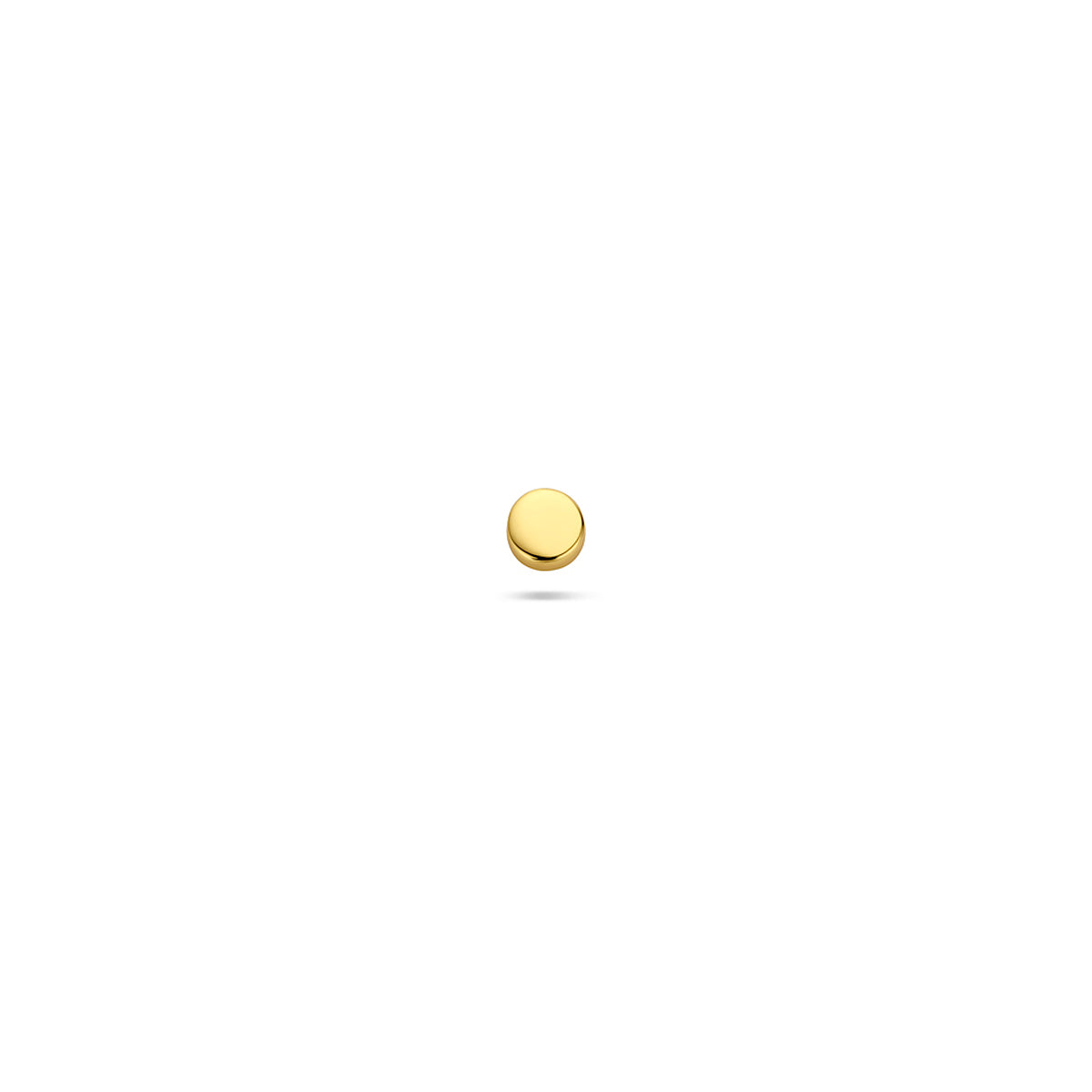 flat back piercing rond 2,7 mm 1 micron zilver verguld (geel)
