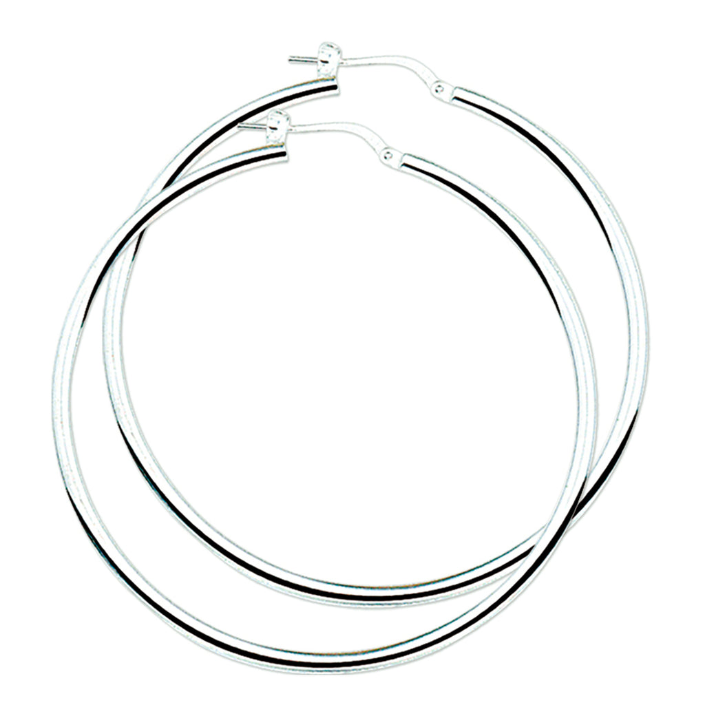 Ohrringe 2,5 mm Rundrohr silberweiß