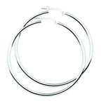 Ohrringe 2,5 mm Rundrohr silberweiß
